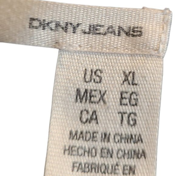 dkny Jeans Knitted Long Sleeved button up Sweater loose fit Cardigan V necklin - Picture 4 of 5